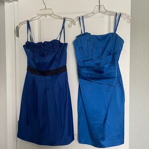 2 Blue💙Strapless Cocktail Dresses Size Small $18 for BOTH!!!